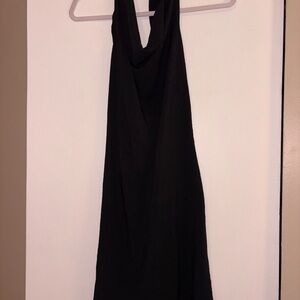 See You Monday Black Backless Halter Dress